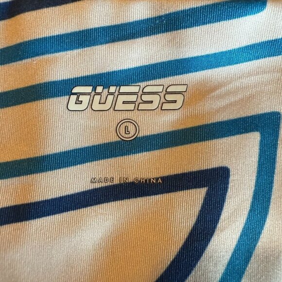 GUESS leggings pants running activewear size large logo print Athleisure Stretch - Picture 14 of 15